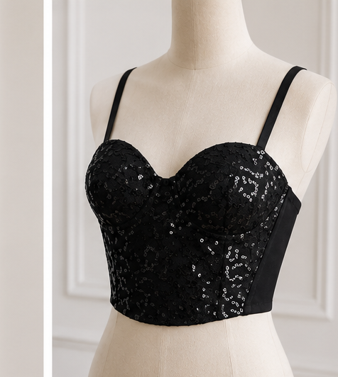 Translation missing: es.Gisela Bustier Negro