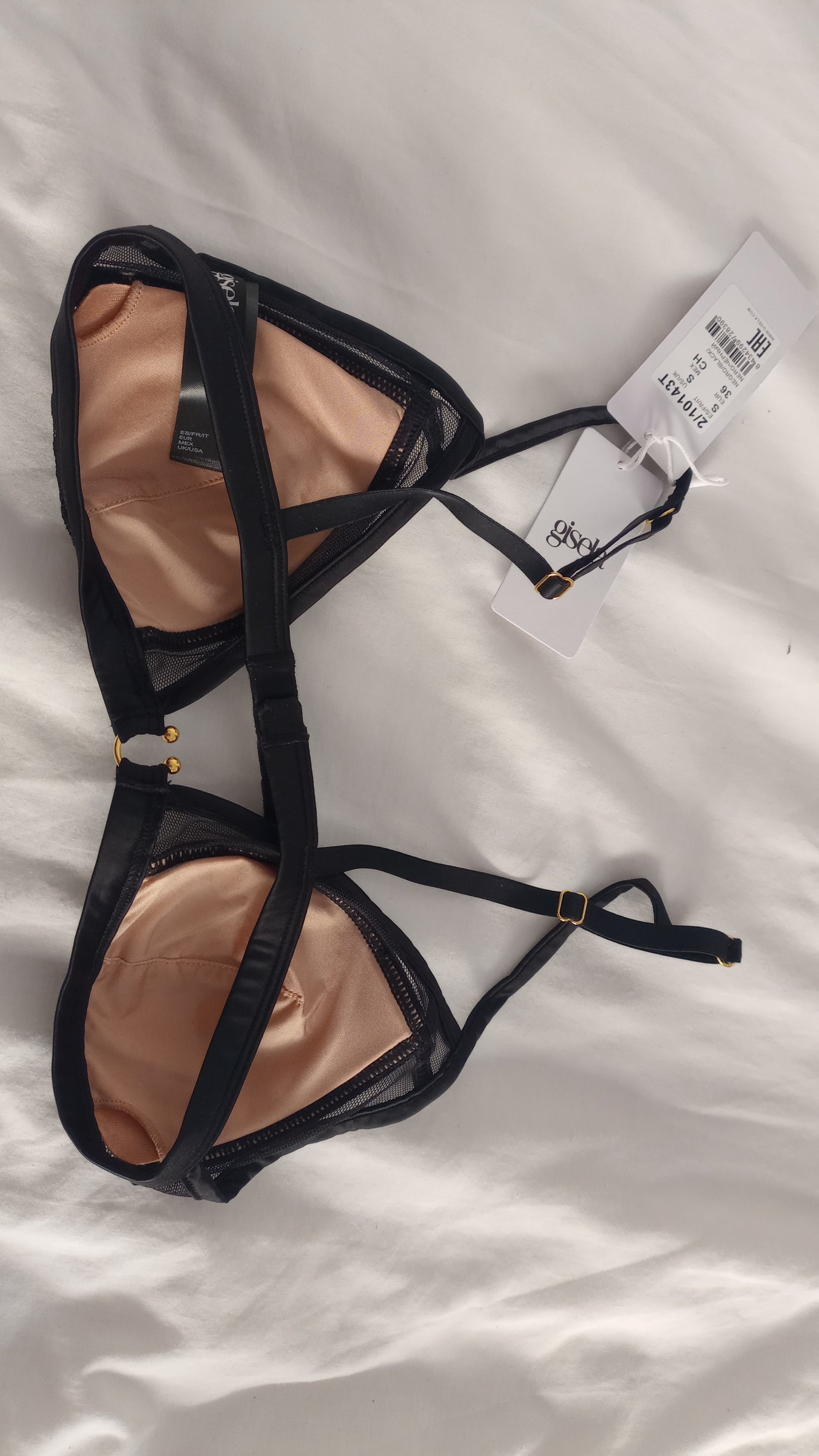 Gisela Sujetador triangular Negro